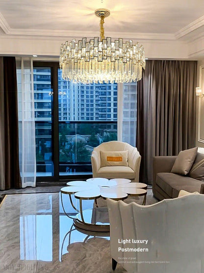 Palo clear Crystal Round Chandelier-Nobipets