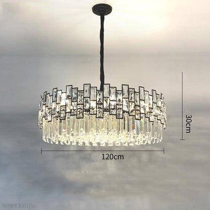 Palo clear Crystal Round Chandelier-Nobipets