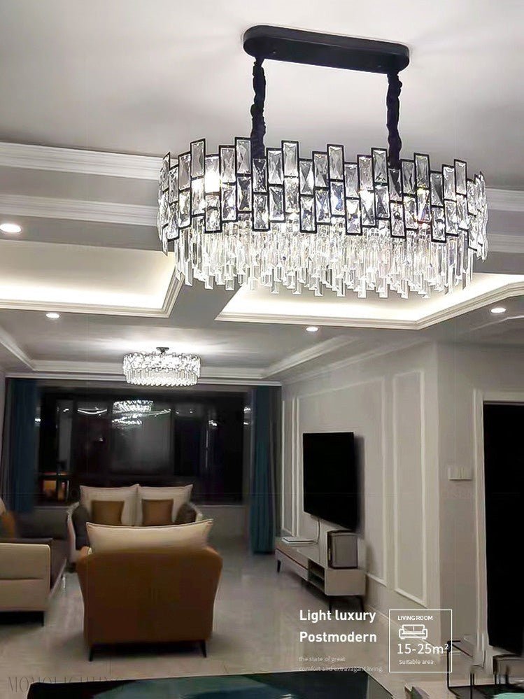 Palo clear Linear Chandelier for Kitchen Island-Nobipets