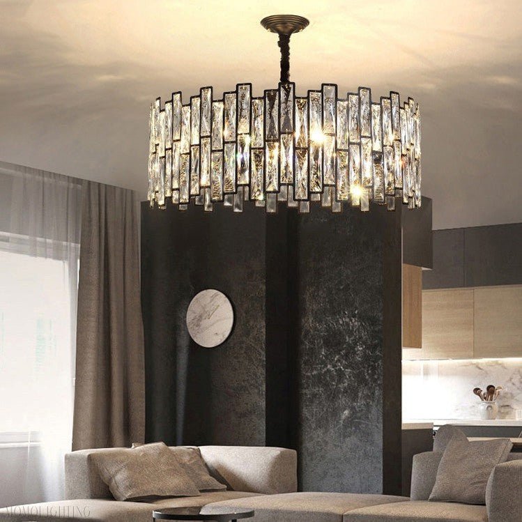 Palo Crystal Round Chandelier-Nobipets