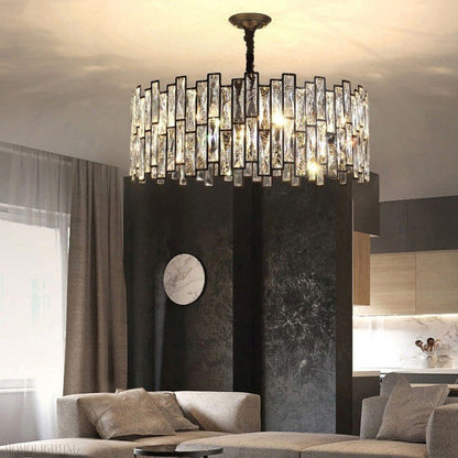 Palo Crystal Round Chandelier-Nobipets