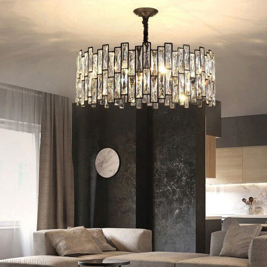 Palo Crystal Round Chandelier-Nobipets
