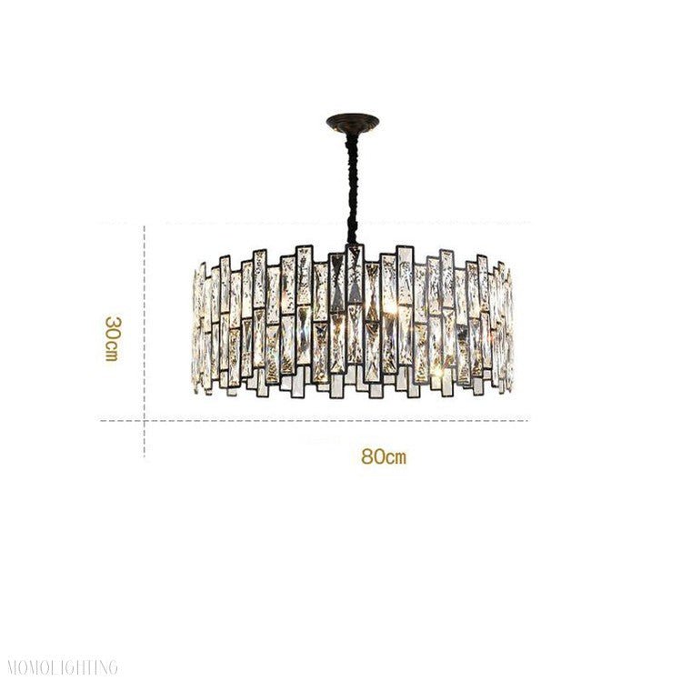 Palo Crystal Round Chandelier-Nobipets