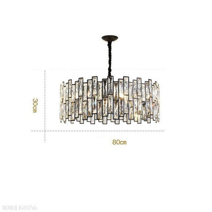 Palo Crystal Round Chandelier-Nobipets