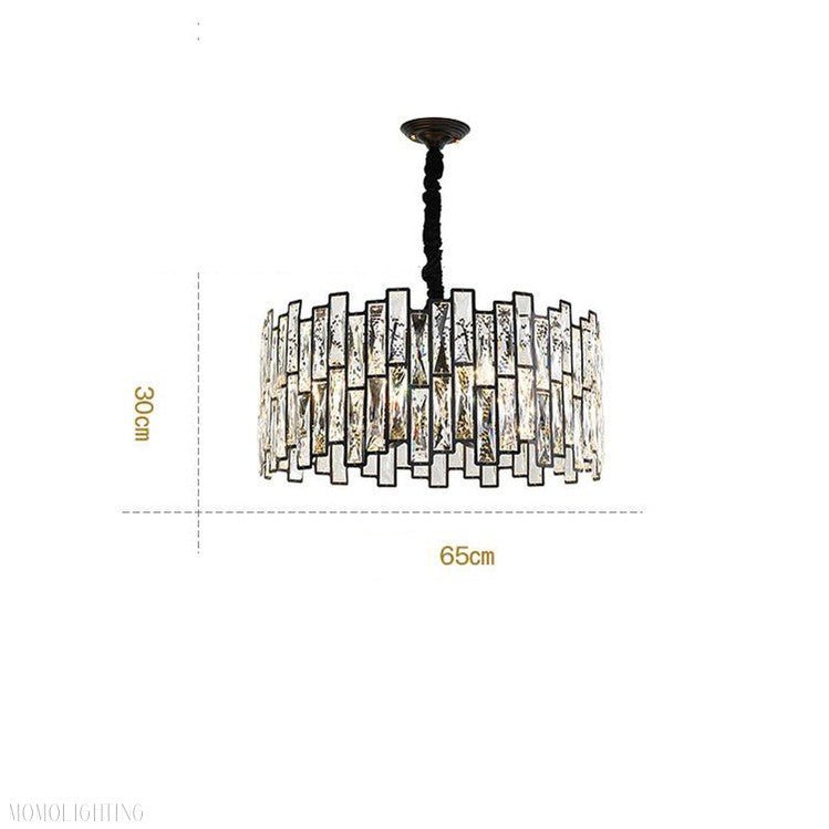 Palo Crystal Round Chandelier-Nobipets