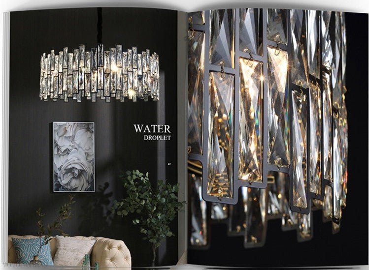 Palo Crystal Round Chandelier-Nobipets