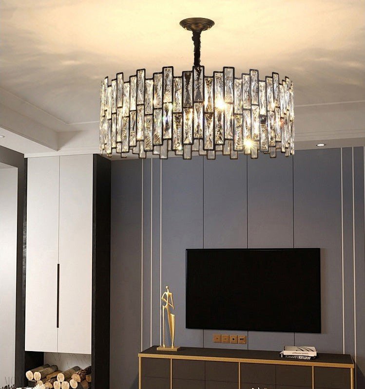 Palo Crystal Round Chandelier-Nobipets