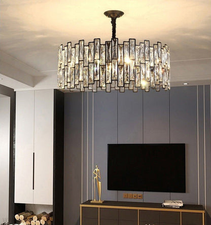 Palo Crystal Round Chandelier-Nobipets