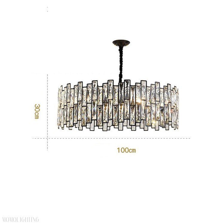 Palo Crystal Round Chandelier-Nobipets