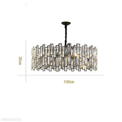 Palo Crystal Round Chandelier-Nobipets