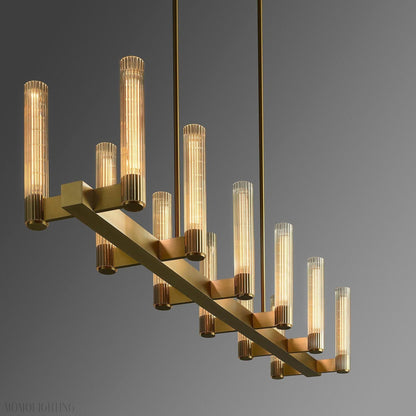 Pastis Linear Chandelier 60"W-Nobipets
