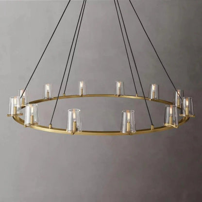Pauillac Clear Glass Round Chandelier 36" 48" 60"