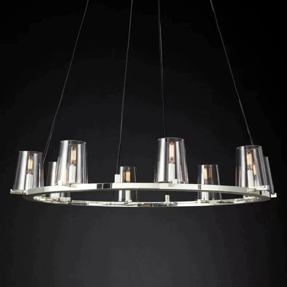 Pauillac Clear Glass Round Chandelier 36" 48" 60"