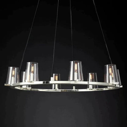 Pauillac Clear Glass Round Chandelier 36" 48" 60"