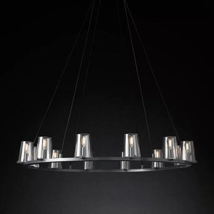 Pauillac Clear Glass Round Chandelier 36" 48" 60"