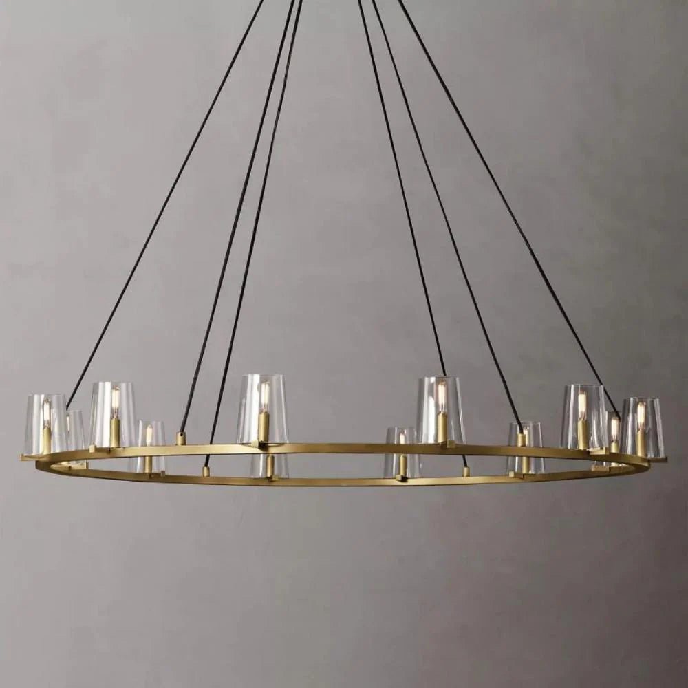 Pauillac Clear Glass Round Chandelier 36" 48" 60"