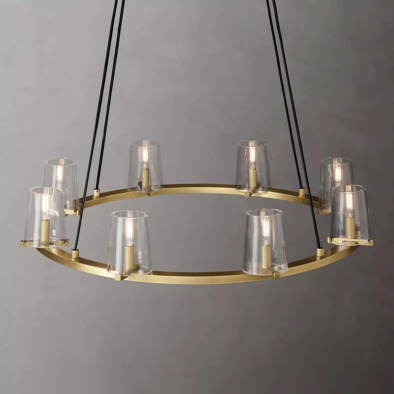 Pauillac Clear Glass Round Chandelier 36" 48" 60"