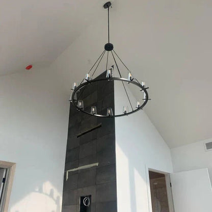 Pauillac Clear Glass Round Chandelier 36" 48" 60"