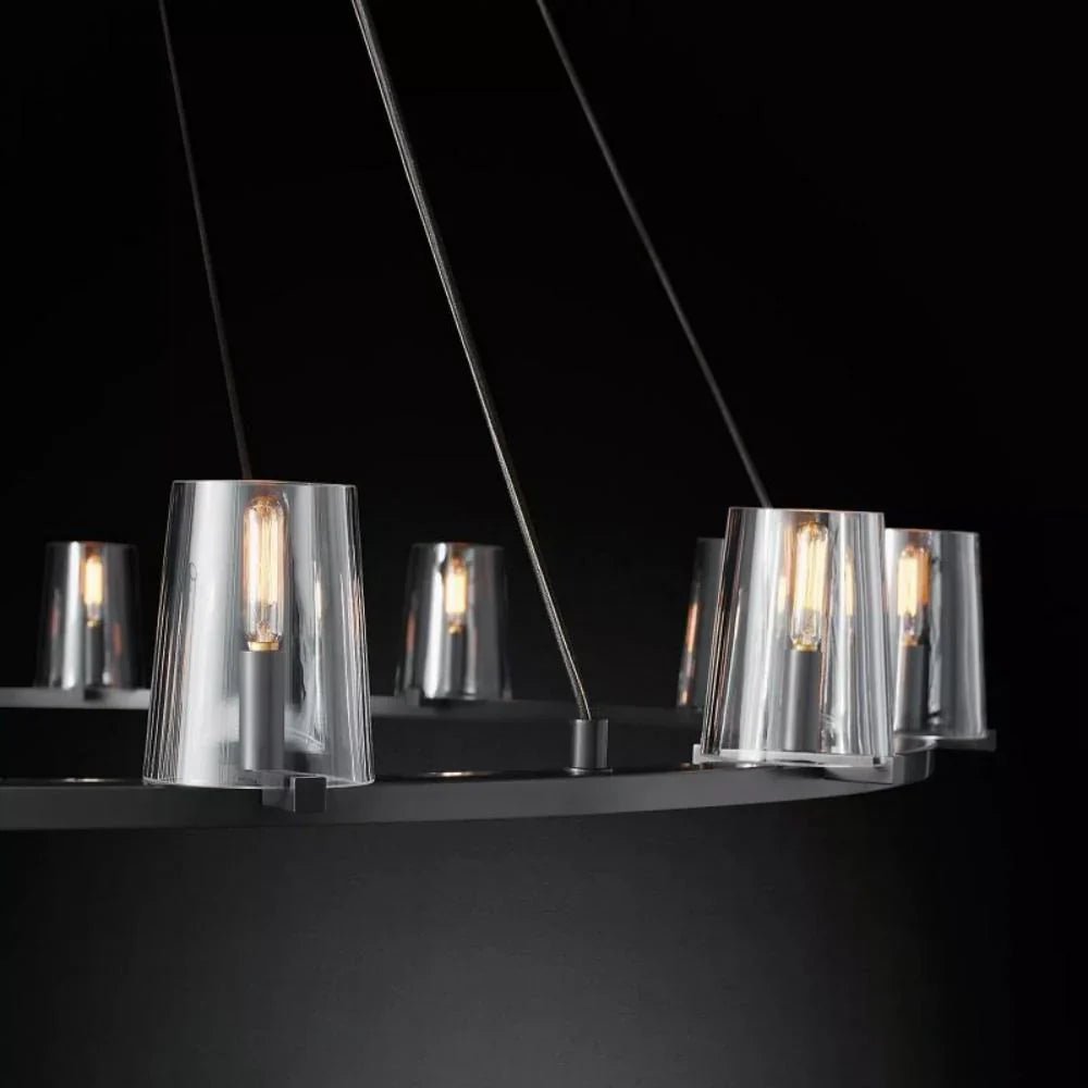 Pauillac Clear Glass Round Chandelier 36" 48" 60"