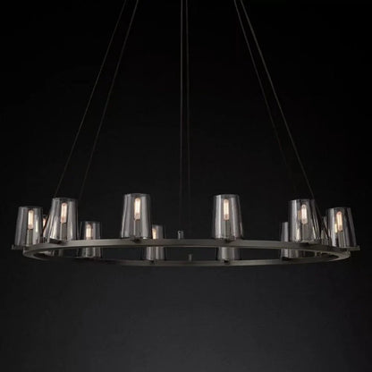 Pauillac Clear Glass Round Chandelier 36" 48" 60"