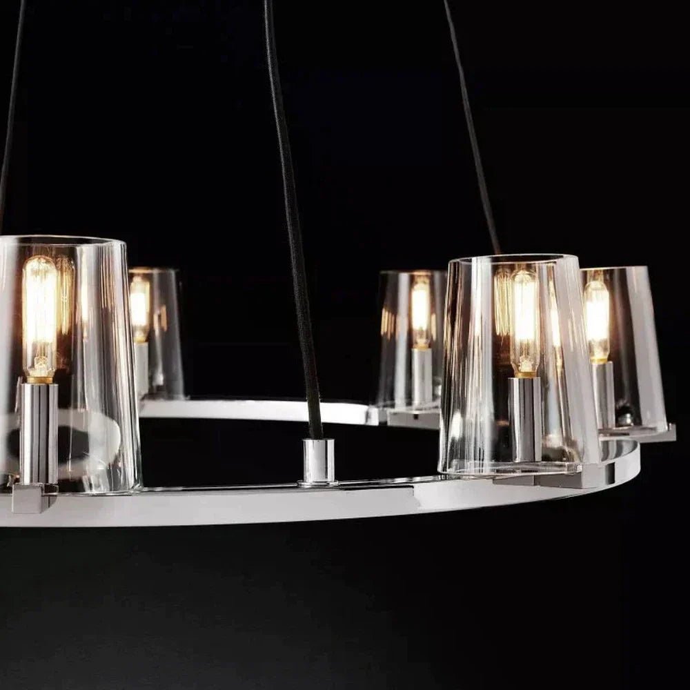 Pauillac Clear Glass Round Chandelier 36" 48" 60"
