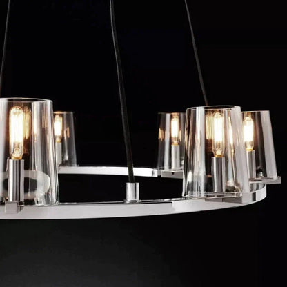 Pauillac Clear Glass Round Chandelier 36" 48" 60"