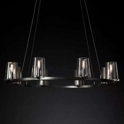 Pauillac Clear Glass Round Chandelier 36" 48" 60"