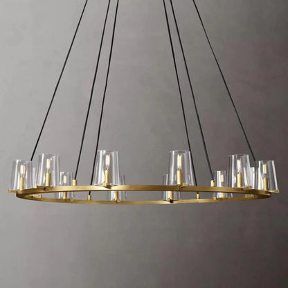 Pauillac Clear Glass Round Chandelier 36" 48" 60"