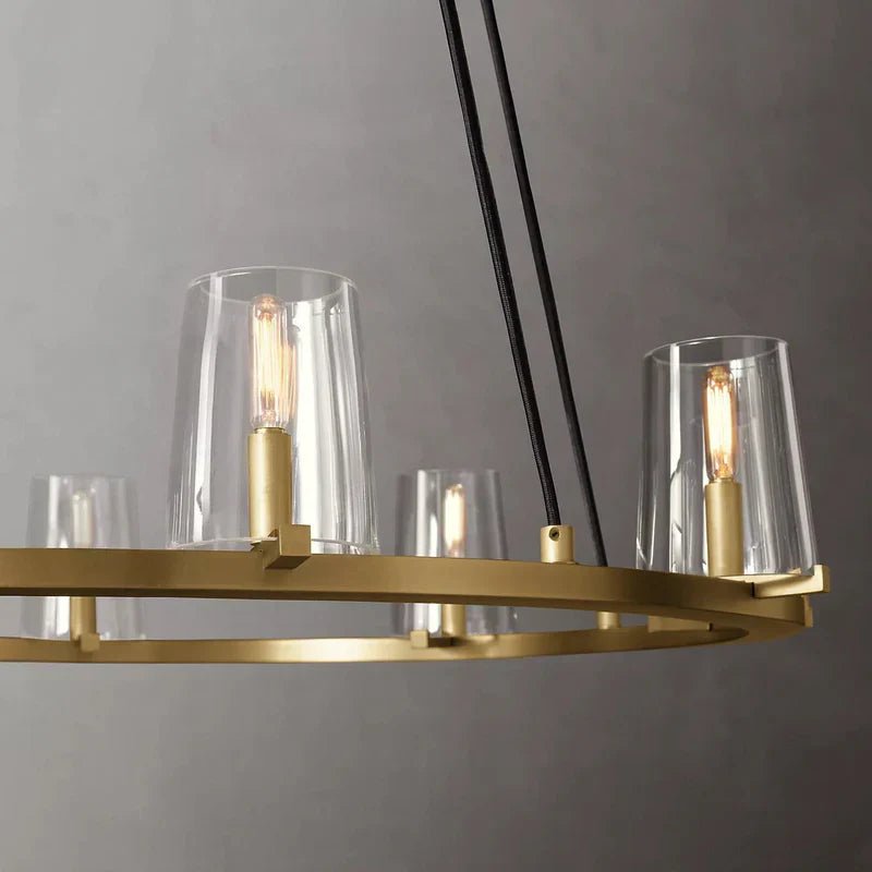 Pauillac Clear Glass Round Chandelier 36" 48" 60"