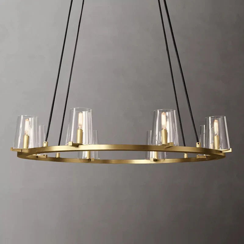 Pauillac Clear Glass Round Chandelier 36" 48" 60"