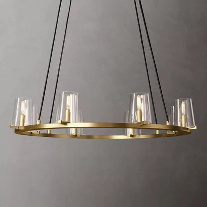 Pauillac Clear Glass Round Chandelier 36" 48" 60"