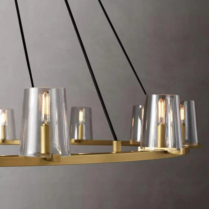 Pauillac Clear Glass Round Chandelier 36" 48" 60"