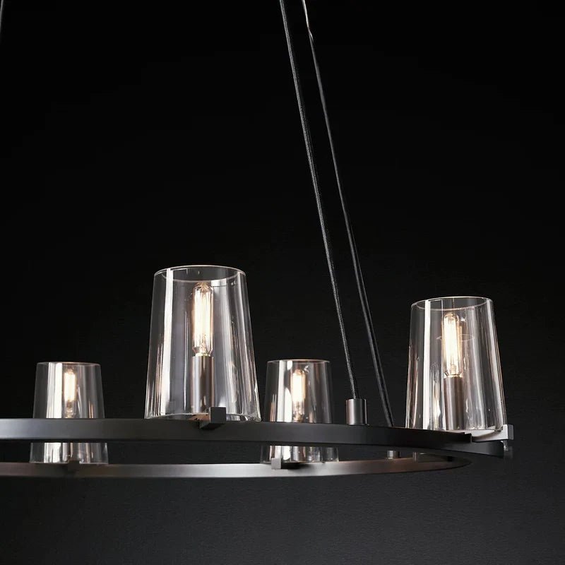 Pauillac Clear Glass Round Chandelier 36" 48" 60"