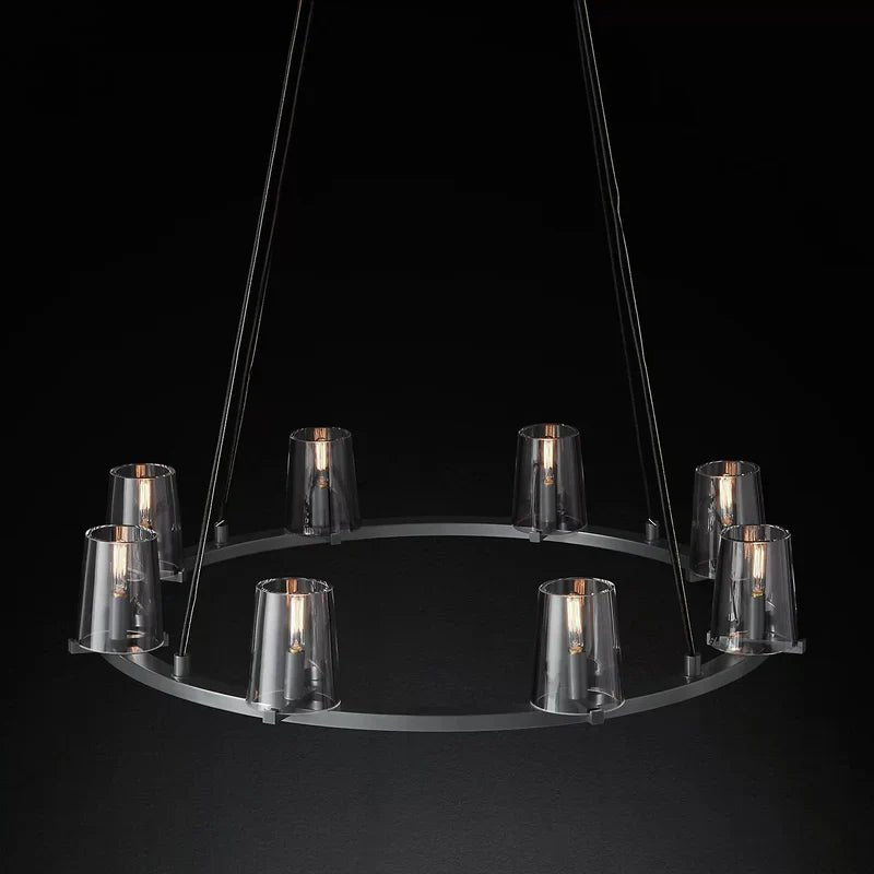 Pauillac Clear Glass Round Chandelier 36" 48" 60"