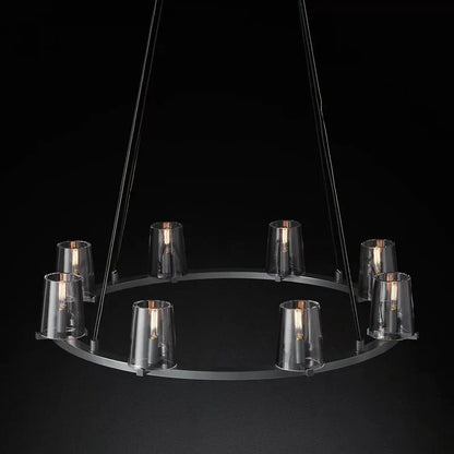 Pauillac Clear Glass Round Chandelier 36" 48" 60"