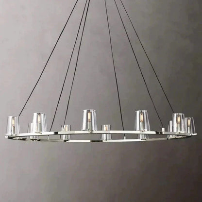 Pauillac Clear Glass Round Chandelier 36" 48" 60"