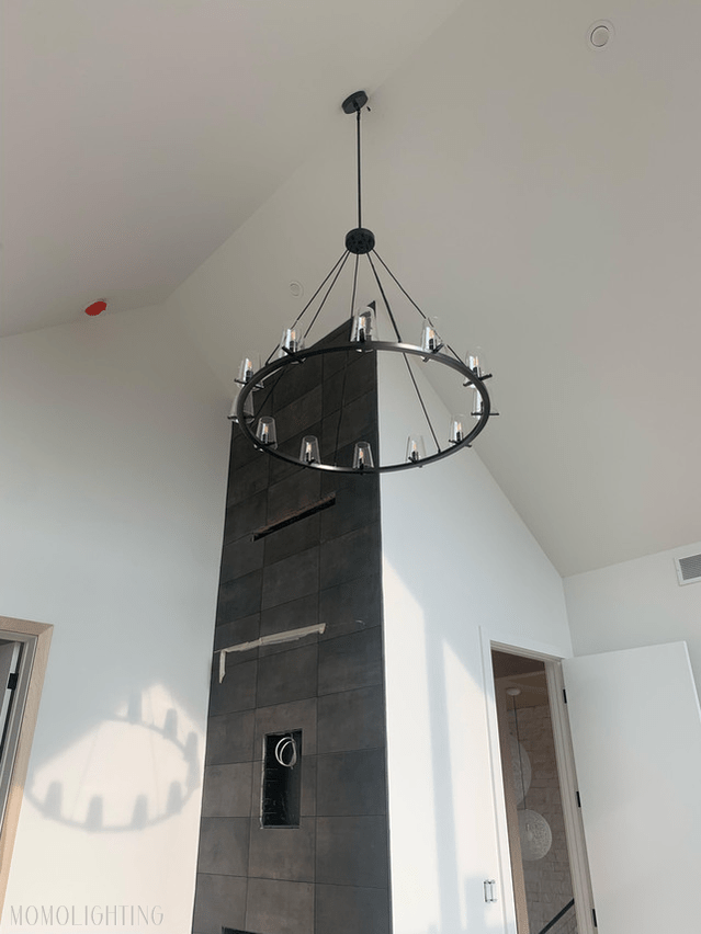 Pauillac Clear Glass Round Chandelier 48"-Nobipets