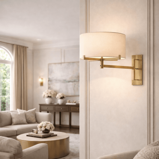 Pauillace Drum Shade Swing-Arm Sconce