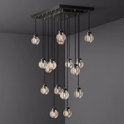 Pearl Rectangle Chandelier 36"-Nobipets