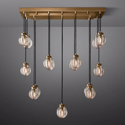 Pearl Rectangle Chandelier 36"-Nobipets