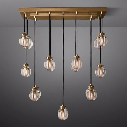 Pearl Rectangle Chandelier 36"-Nobipets