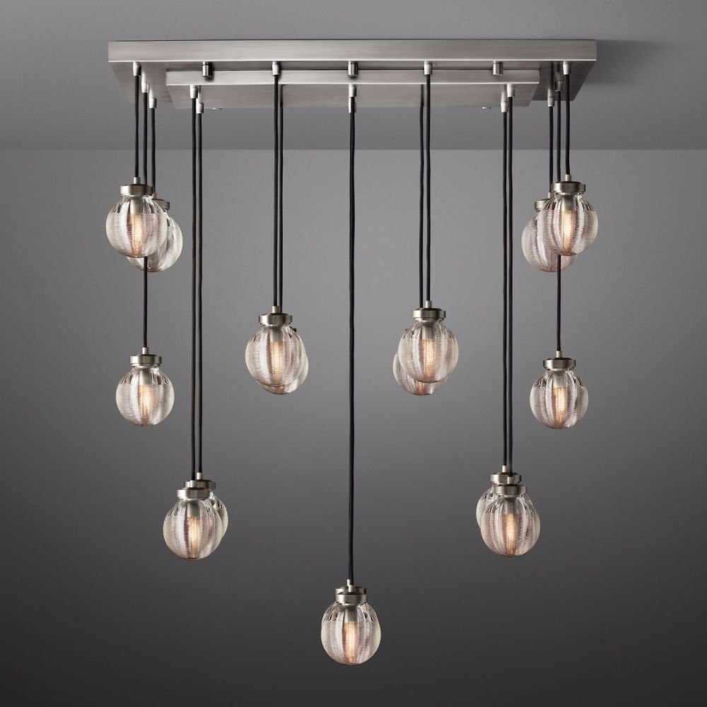 Pearl Rectangle Chandelier 36"-Nobipets