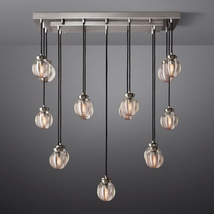 Pearl Rectangle Chandelier 36"-Nobipets
