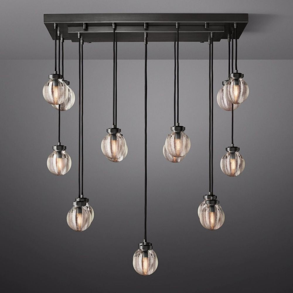Pearl Rectangle Chandelier 36"-Nobipets