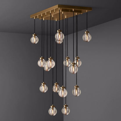 Pearl Rectangle Chandelier 36"-Nobipets