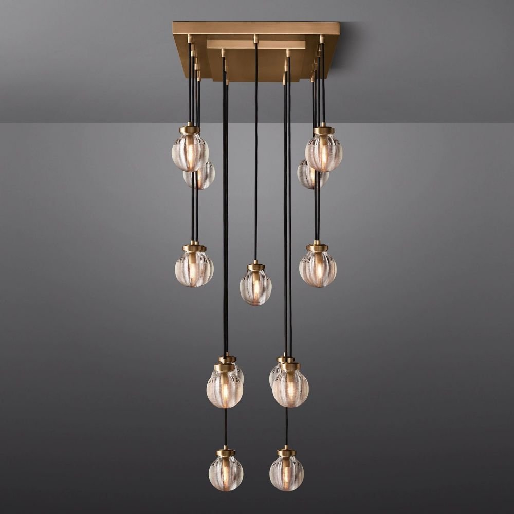 Pearl Rectangle Chandelier 36"-Nobipets