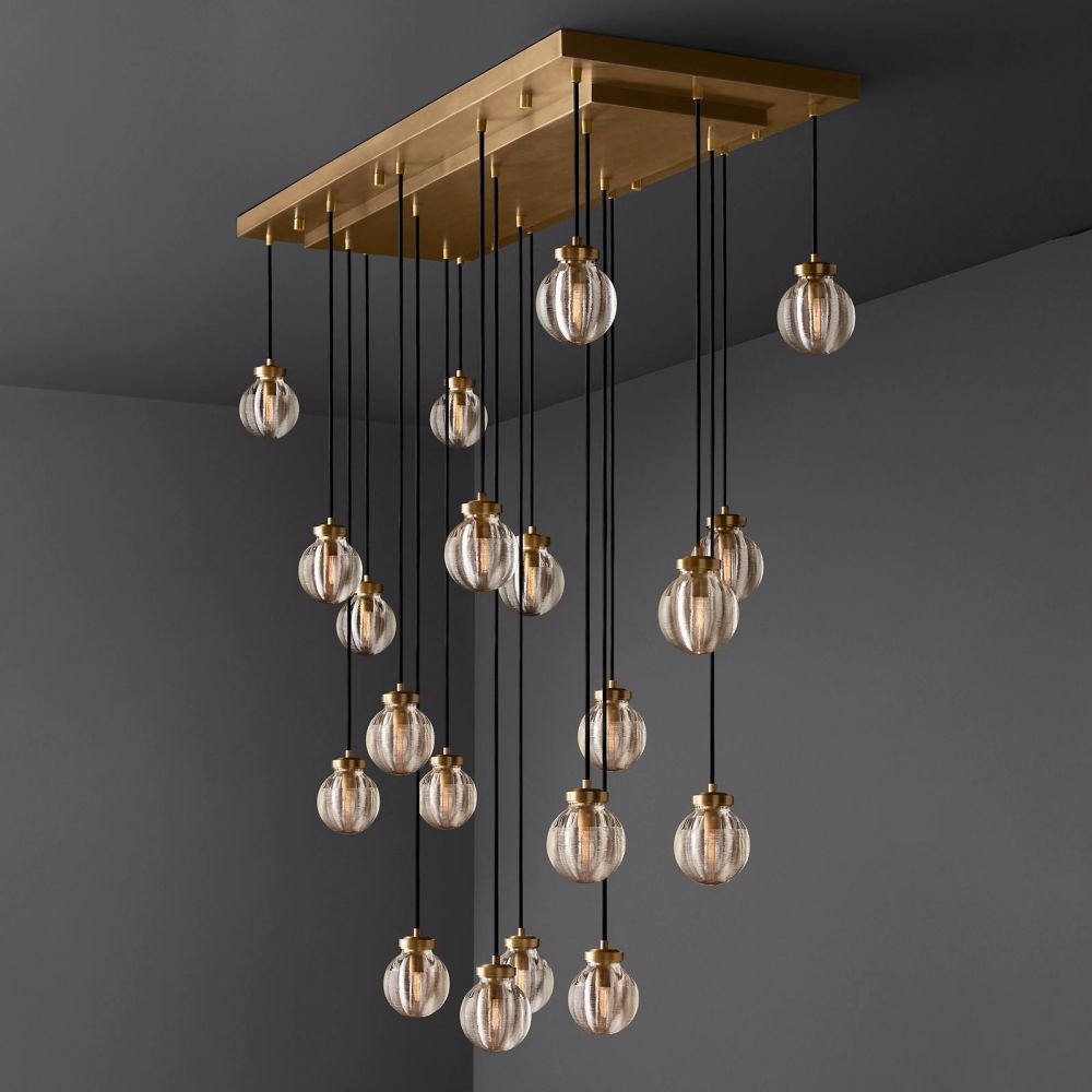 Pearl Rectangle Chandelier 54"-Nobipets