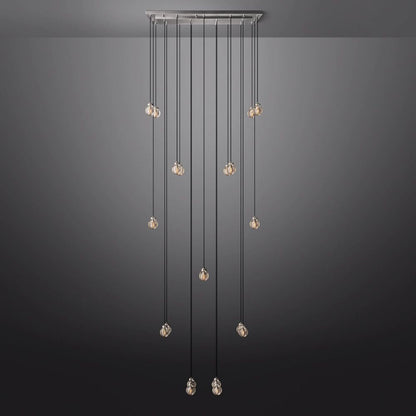 Pearl Rectangle Chandelier 54"-Nobipets