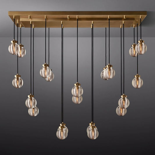 Pearl Rectangle Chandelier 54"-Nobipets