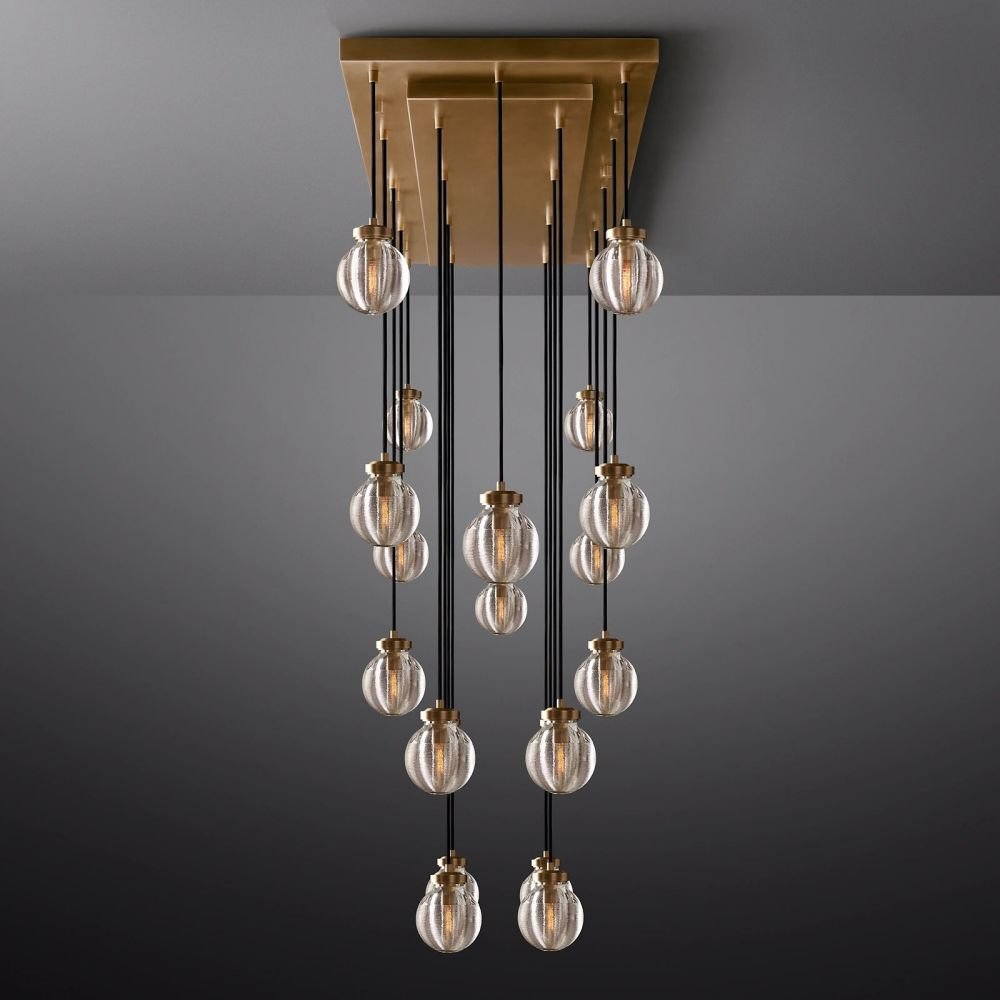 Pearl Rectangle Chandelier 54"-Nobipets
